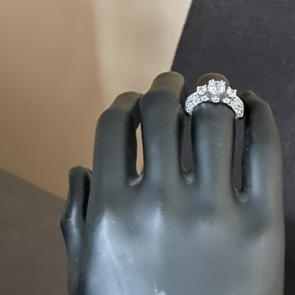 White Gold Plated Victorian Design Ring